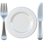 Fork and Knife with Plate