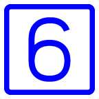 Кнопка с цифрой шесть