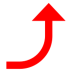 Right Arrow Curving Up