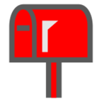 Closed Mailbox with Raised Flag