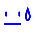 Downcast Face with Sweat