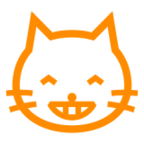 Grinning Cat with Smiling Eyes
