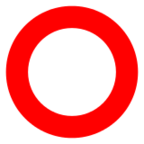 Hollow Red Circle