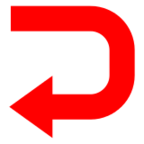 Right Arrow Curving Left