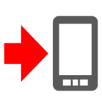 Mobile Phone with Arrow