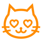 Smiling Cat with Heart-Eyes