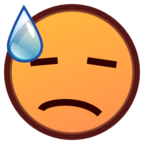 Downcast Face with Sweat