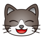 Grinning Cat with Smiling Eyes