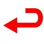 Right Arrow Curving Left