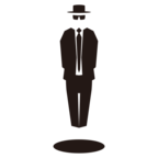 Person in Suit Levitating