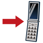 Mobile Phone with Arrow