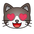 Smiling Cat with Heart-Eyes