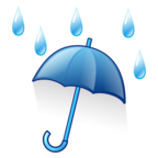 Umbrella with Rain Drops