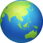 Globe Showing Asia-Australia