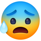 Anxious Face with Sweat