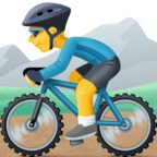 Person Mountain Biking