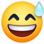 Grinning Face with Sweat