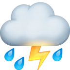 Cloud with Lightning and Rain