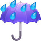 Umbrella with Rain Drops