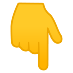 Backhand Index Pointing Down