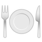 Fork and Knife with Plate