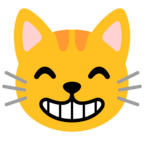 Grinning Cat with Smiling Eyes