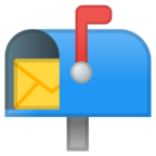 Open Mailbox with Raised Flag