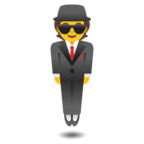 Person in Suit Levitating