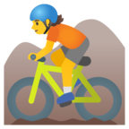 Person Mountain Biking