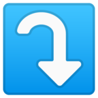 Right Arrow Curving Down