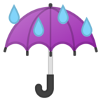 Umbrella with Rain Drops