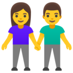 Woman and Man Holding Hands