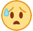 Anxious Face with Sweat