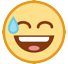 Grinning Face with Sweat