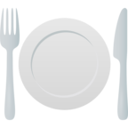Fork and Knife with Plate