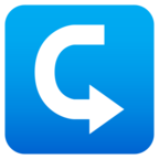 Left Arrow Curving Right
