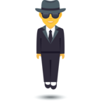 Person in Suit Levitating