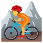 Person Mountain Biking