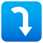 Right Arrow Curving Down