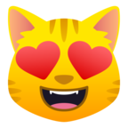 Smiling Cat with Heart-Eyes