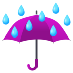 Umbrella with Rain Drops