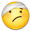 Лицо с повязкой на голову