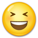 Ухмыляющееся, щурящееся лицо