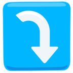 Right Arrow Curving Down