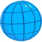 Globe with Meridians