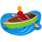 Person Rowing Boat