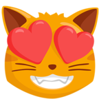 Smiling Cat with Heart-Eyes