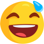 Grinning Face with Sweat