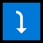 Right Arrow Curving Down