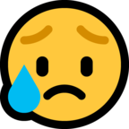 Sad but Relieved Face
